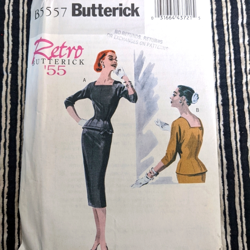 Butterick B5557 Retro '55 size EE (14-16-18-20) pattern ONLY
